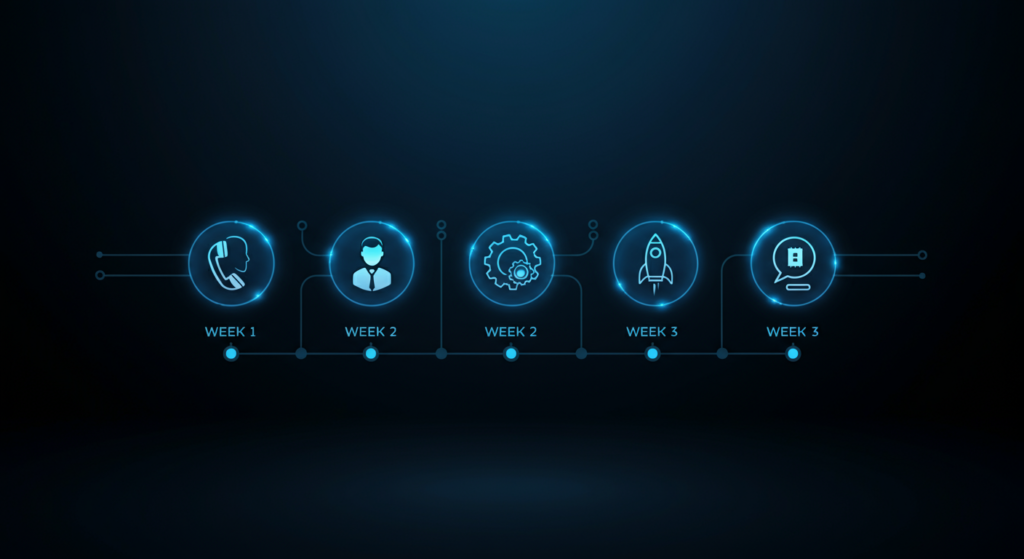 AI voice agent deployment 3-week timeline roadmap