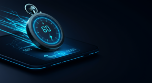 60-second AI lead response stopwatch speed visualization