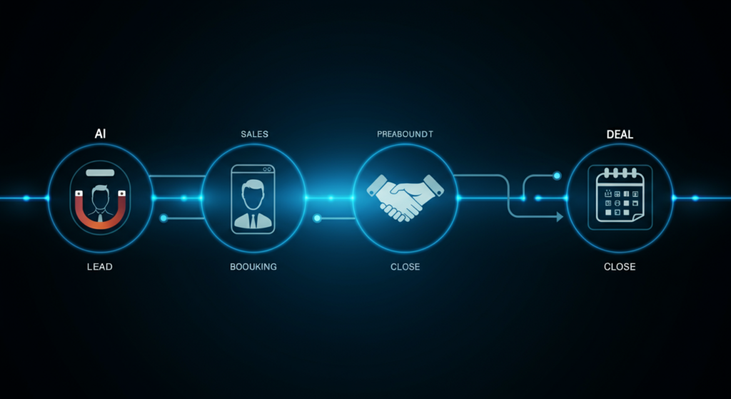 AI sales playbook inbound lead to booked call journey