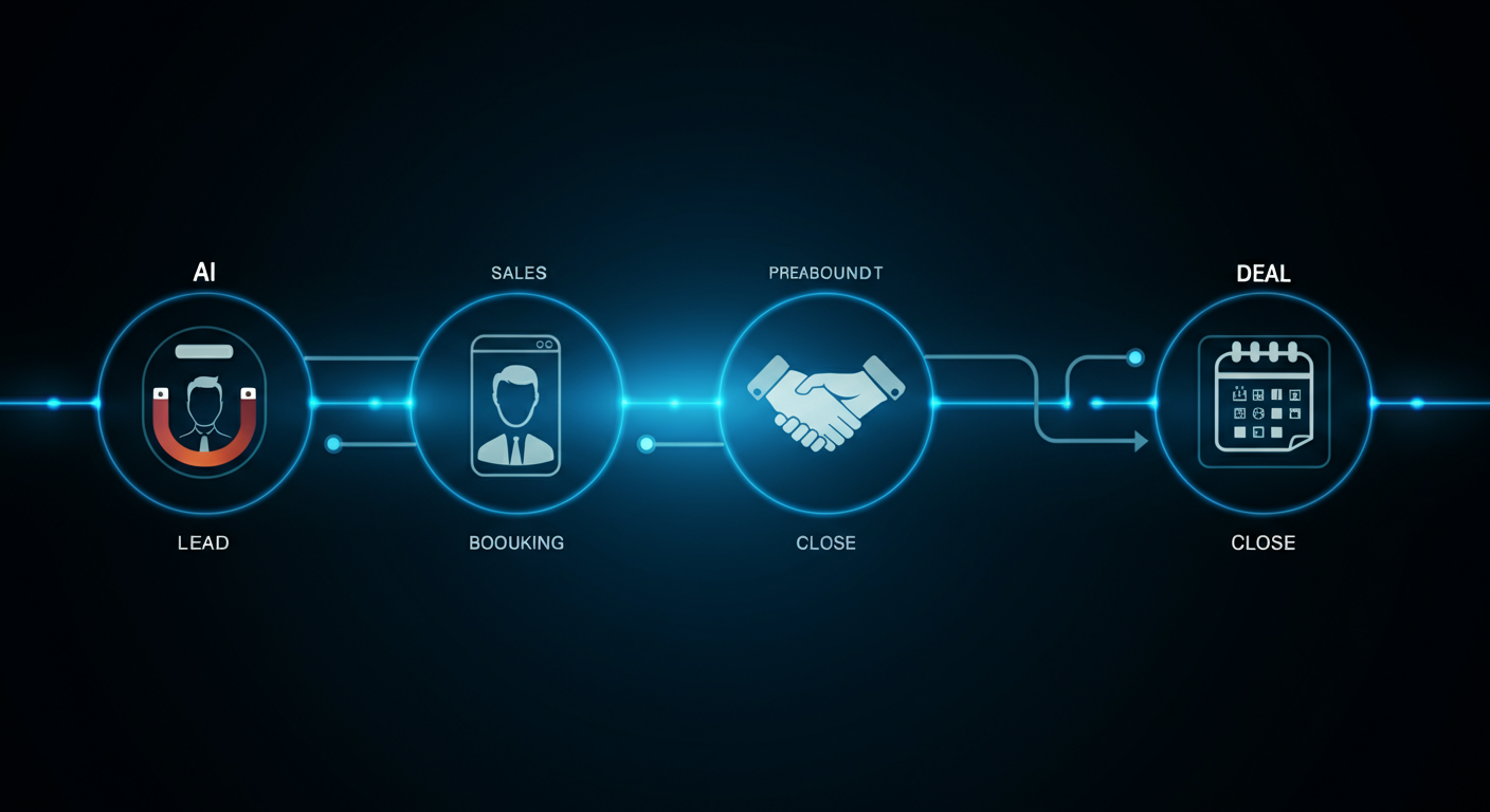 AI sales playbook inbound lead to booked call journey