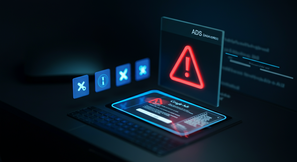 Google Ads not converting diagnostic warning icons checklist
