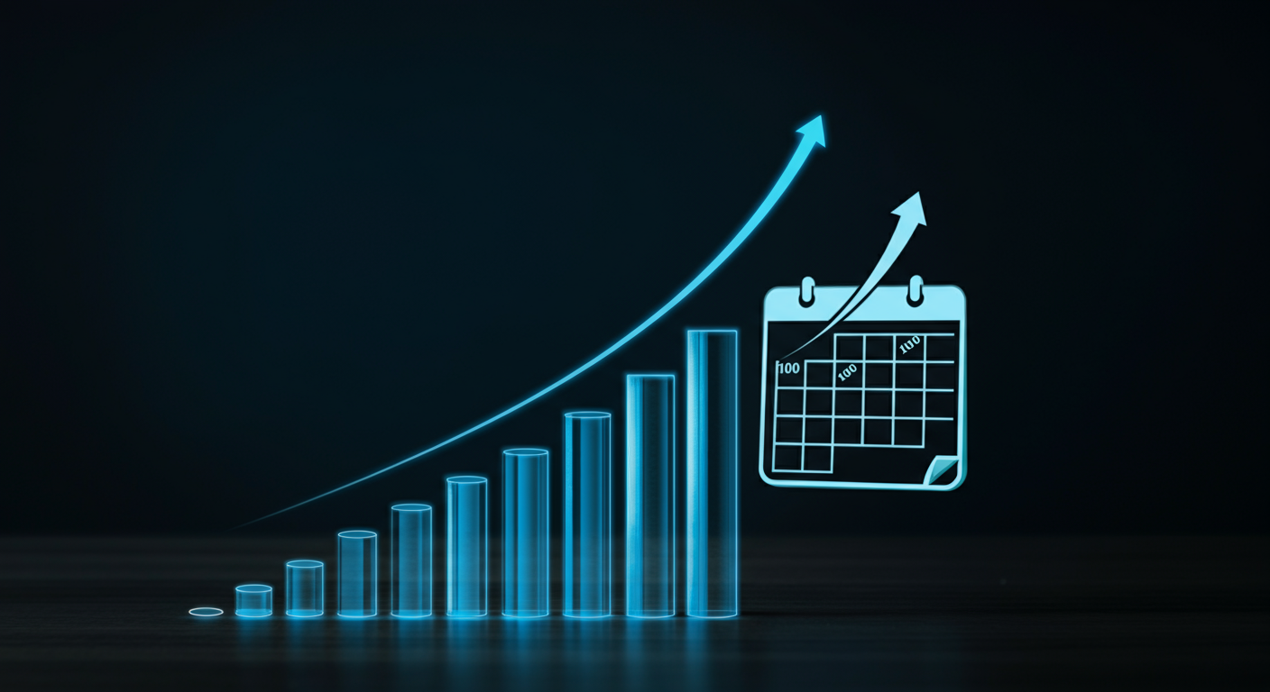 Scaling booked calls from 10 to 100 per month growth chart