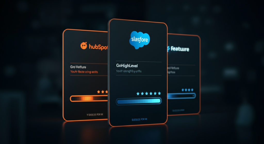 CRM comparison HubSpot GoHighLevel Salesforce for service businesses