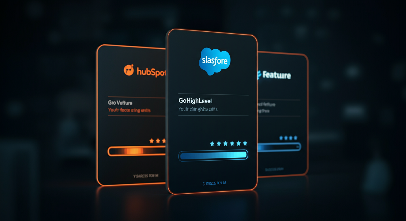 CRM comparison HubSpot GoHighLevel Salesforce for service businesses