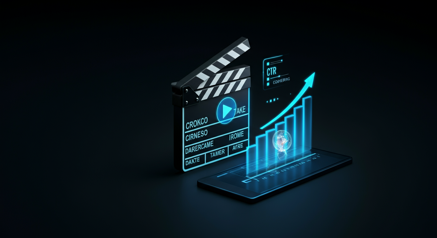 High-converting video ads production clapperboard funnel